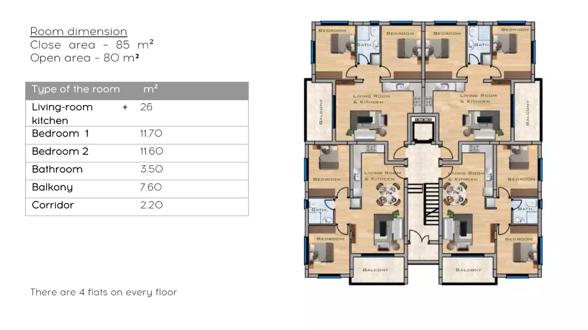 Квартира 55м² в Кипре, Газимагуса. Стоимостью 105000€ аренда фото-7