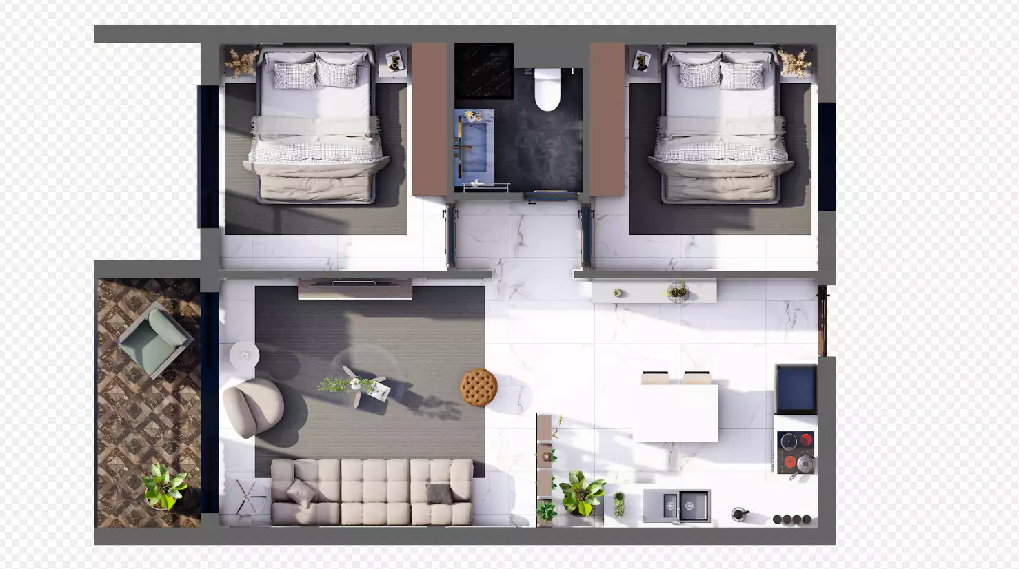 Квартира 35м² в Кипре, Фамагуста. Стоимостью 115000€ аренда фото-24