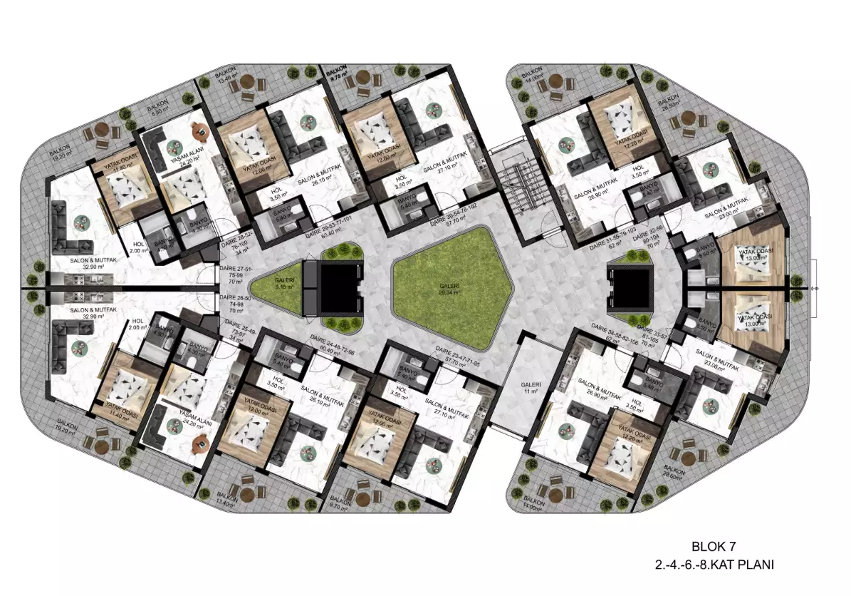 Квартира 34м² в Кипре, Гюзельюрт. Стоимостью 79000€ аренда фото-10