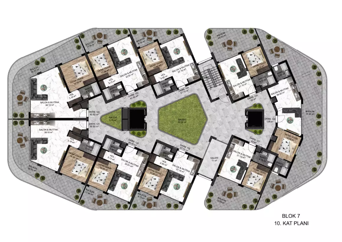 Квартира 34м² в Кипре, Гюзельюрт. Стоимостью 79000€ аренда фото-12