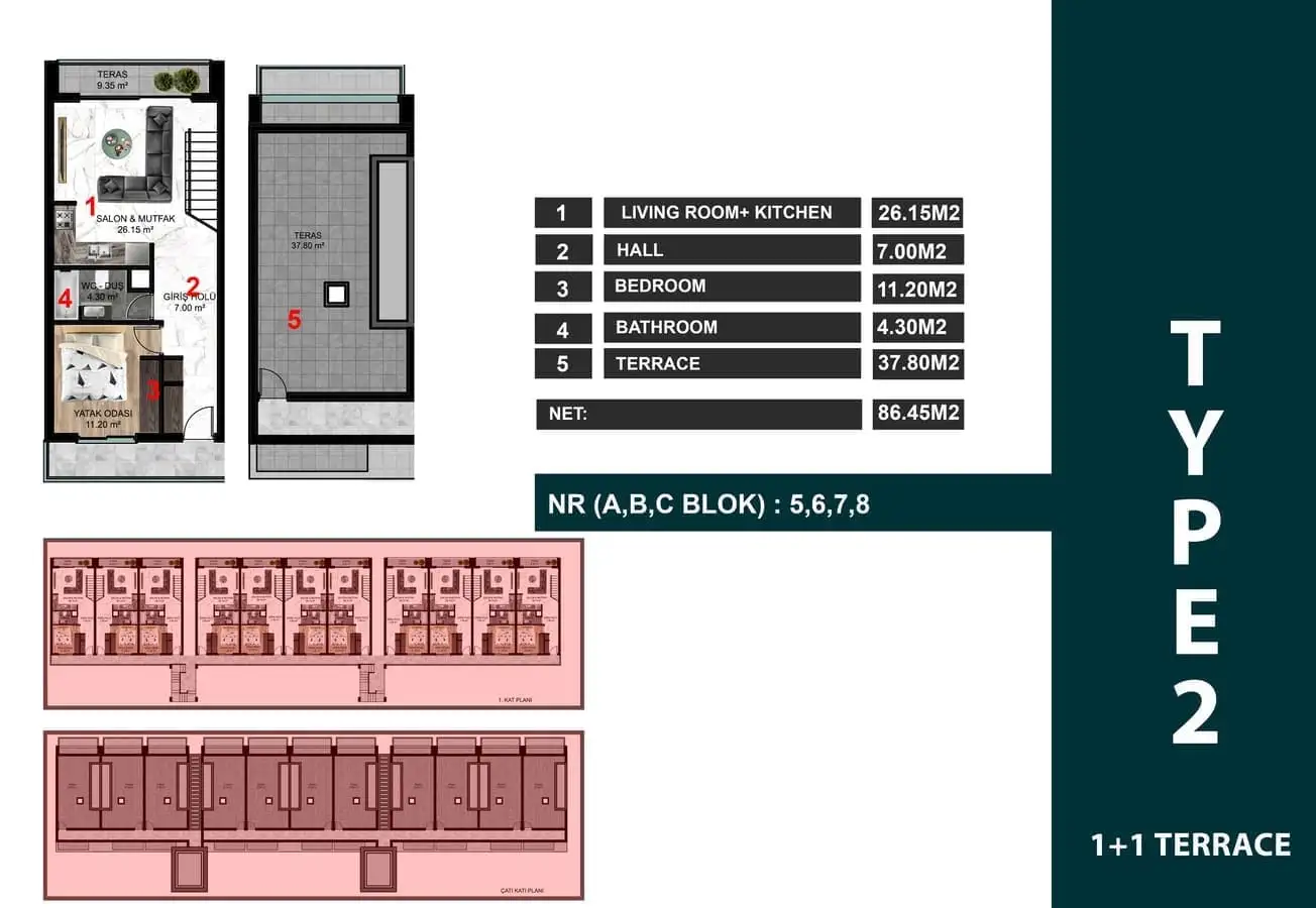 Квартира 79м² в Кипре, Эсентепе. Стоимостью 208000€ аренда фото-29