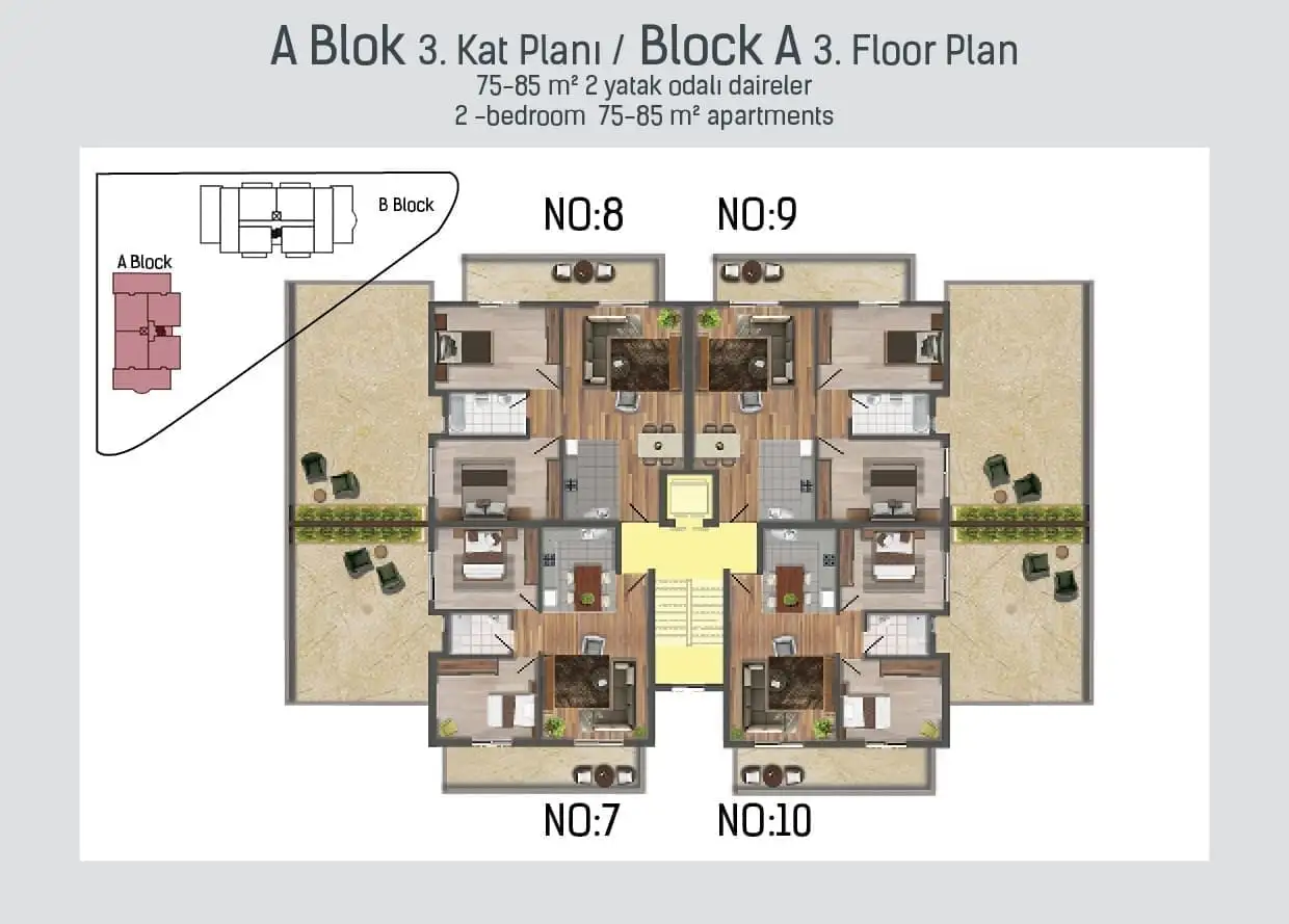 Квартира 69м² в Кипре, Фамагуста. Стоимостью 122500€ аренда фото-11