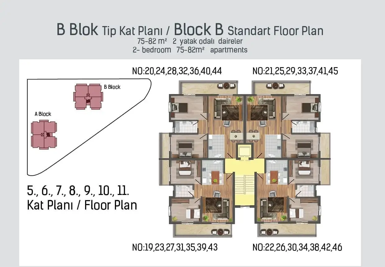 Квартира 69м² в Кипре, Фамагуста. Стоимостью 122500€ аренда фото-12