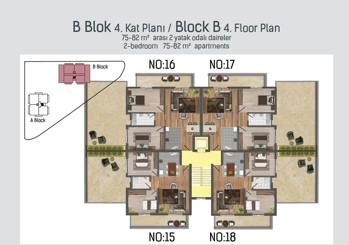 Квартира 69м² в Кипре, Фамагуста. Стоимостью 122500€ аренда фото-15
