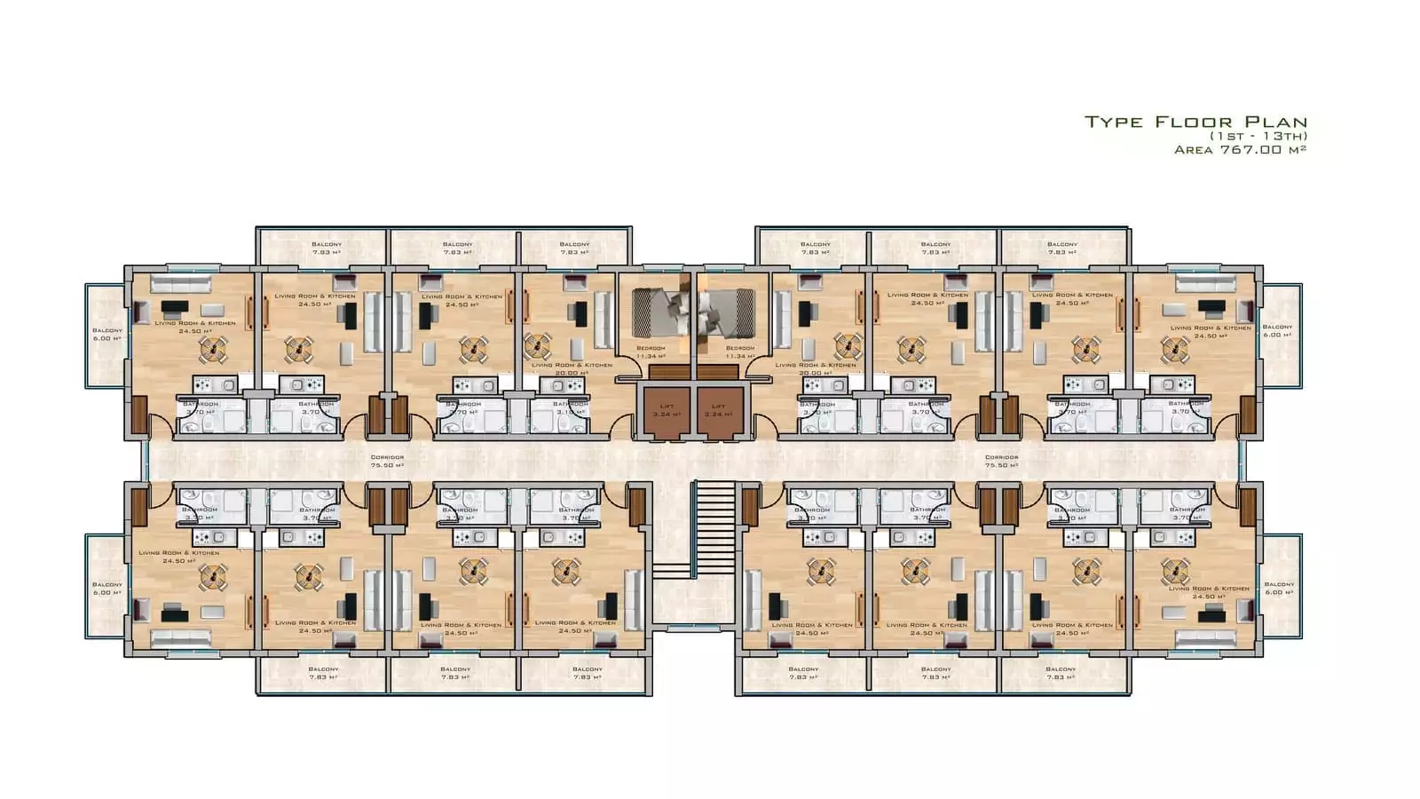 Квартира 34м² в Кипре, Искеле. Стоимостью 113700€ аренда фото-17