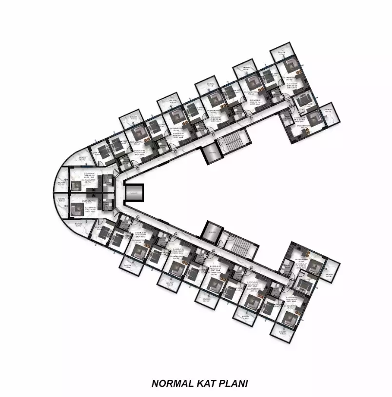 Квартира 60м² в Турции, Газипаша. Стоимостью 143000€ аренда фото-19
