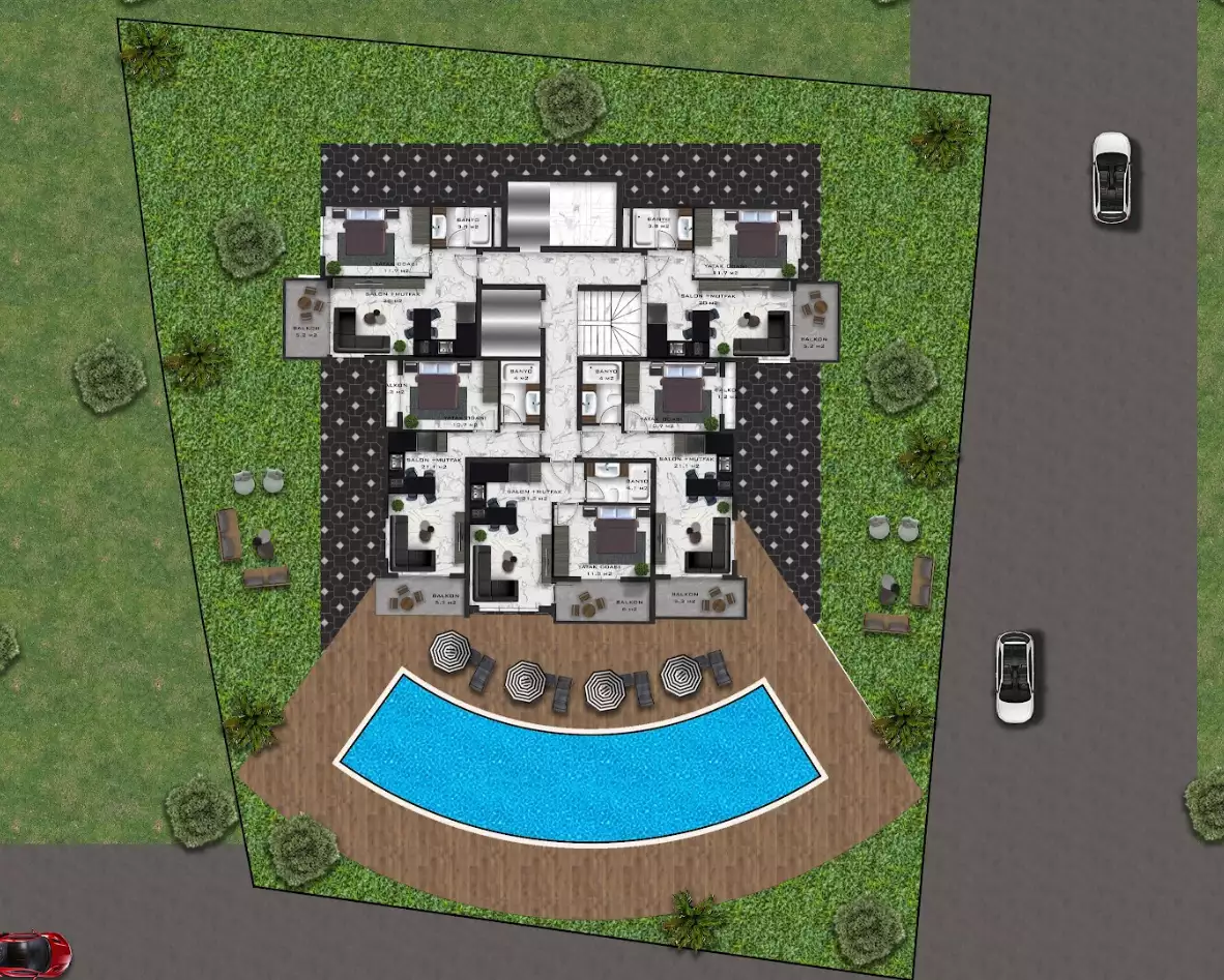 Квартира 49м² в Турции, Махмутлар. Стоимостью 94000€ аренда фото-19