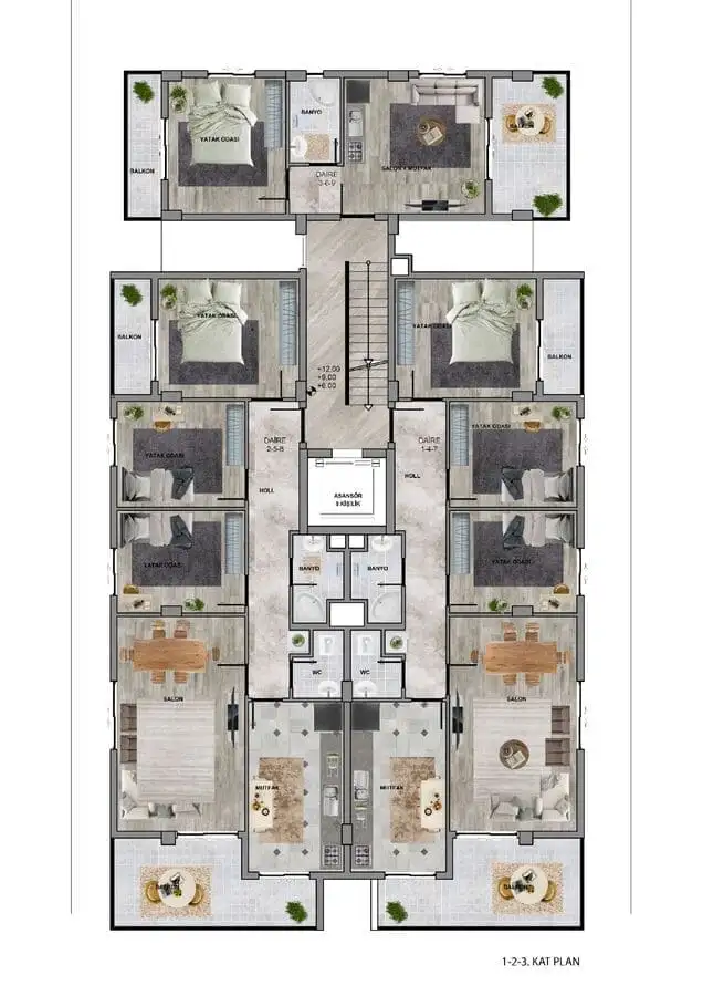 Квартира 125м² в Турции, Газипаша. Стоимостью 170000€ аренда фото-24