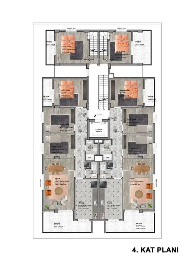 Квартира 125м² в Турции, Газипаша. Стоимостью 170000€ аренда фото-25