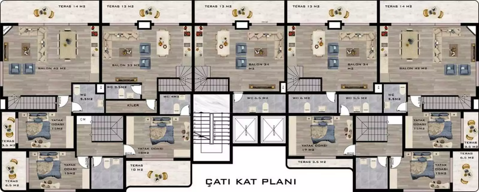 Квартира 50м² в Турции, Газипаша. Стоимостью 95000€ аренда фото-29