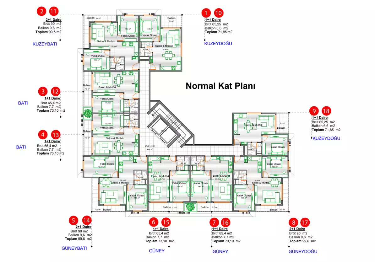 Квартира 72м² в Турции, Конаклы. Стоимостью 86500€ аренда фото-27