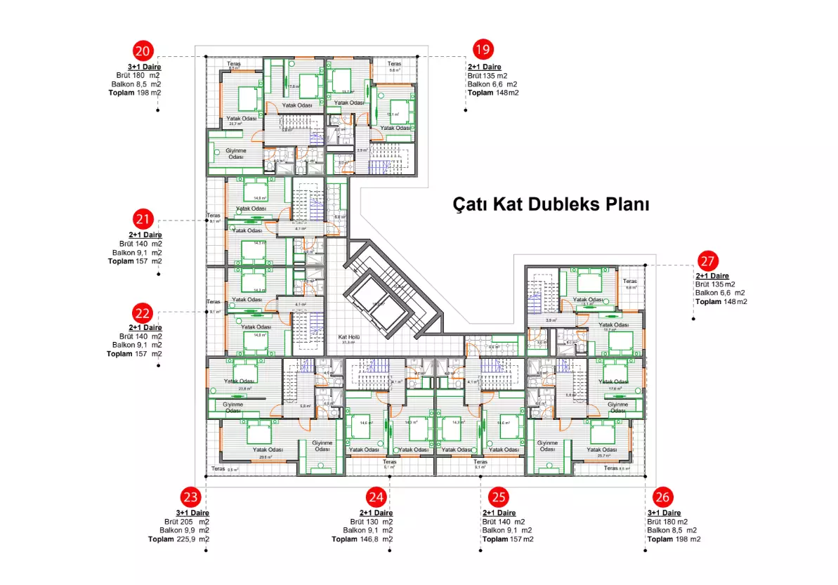 Квартира 72м² в Турции, Конаклы. Стоимостью 86500€ аренда фото-29