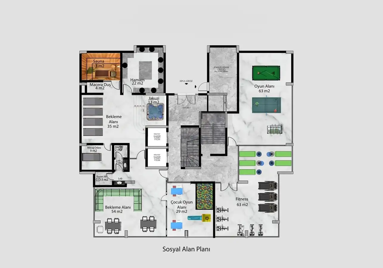 Квартира 53м² в Турции, Демирташ. Стоимостью 128250€ аренда фото-27