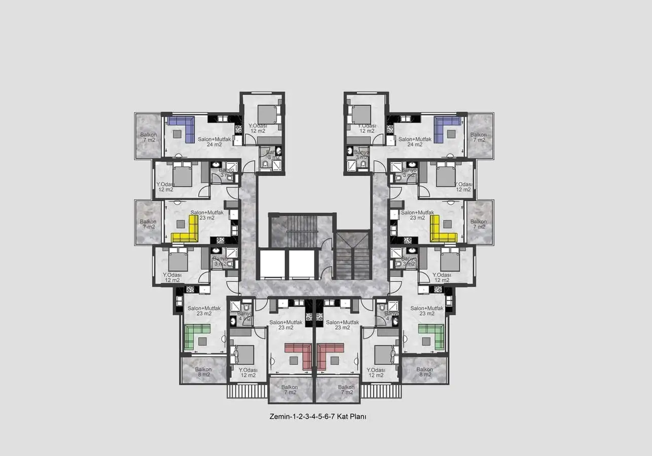 Квартира 53м² в Турции, Демирташ. Стоимостью 128250€ аренда фото-28