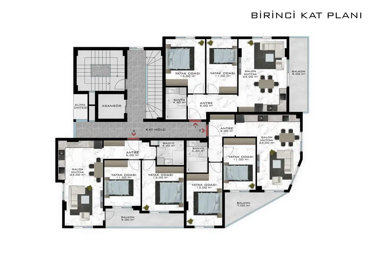 Квартира 50м² в Турции, Махмутлар. Стоимостью 139000€ аренда фото-29