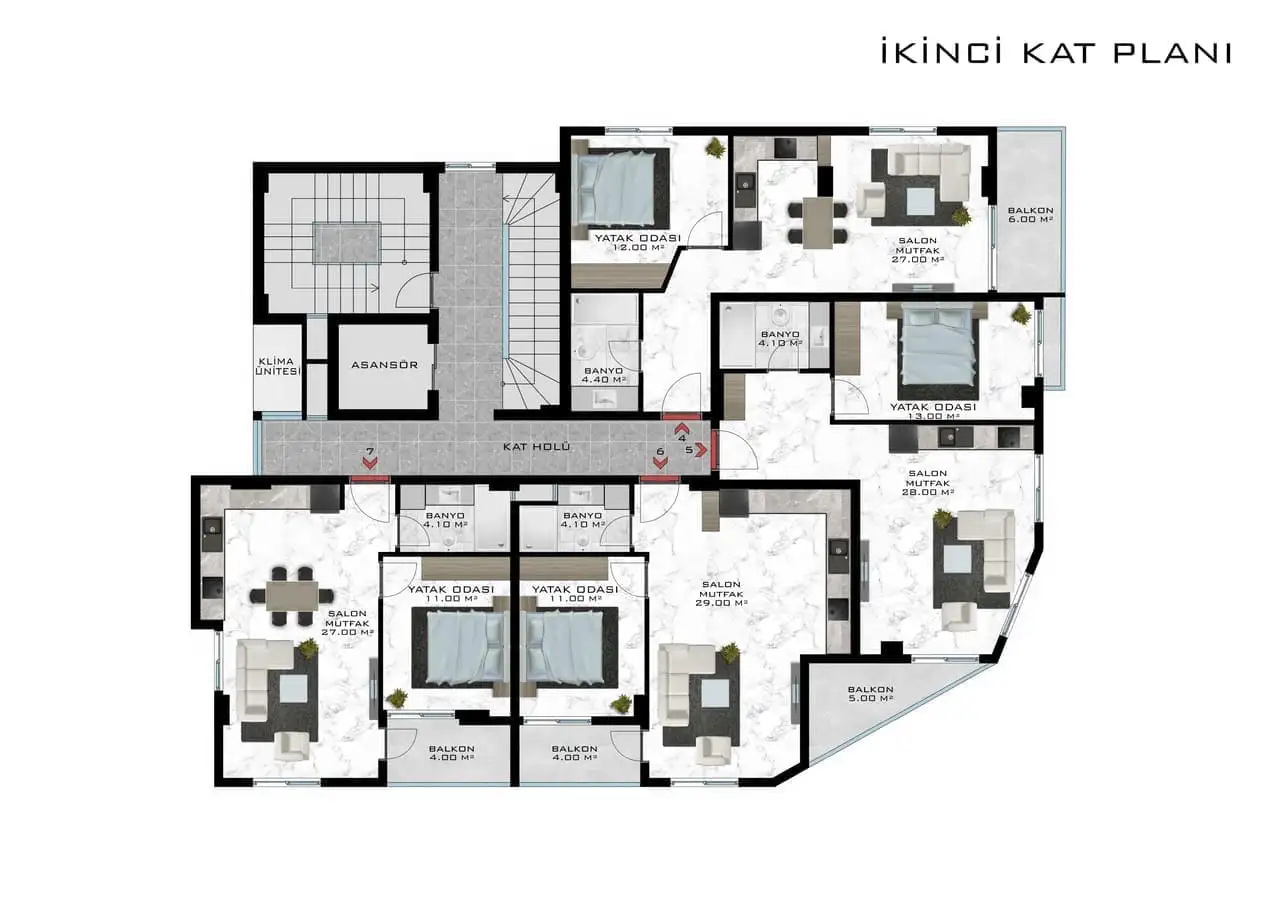 Квартира 50м² в Турции, Махмутлар. Стоимостью 139000€ аренда фото-30