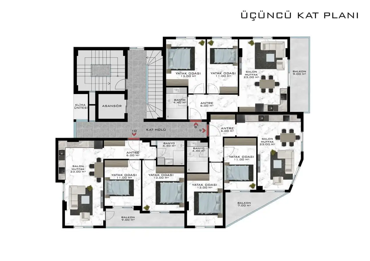 Квартира 50м² в Турции, Махмутлар. Стоимостью 139000€ аренда фото-31