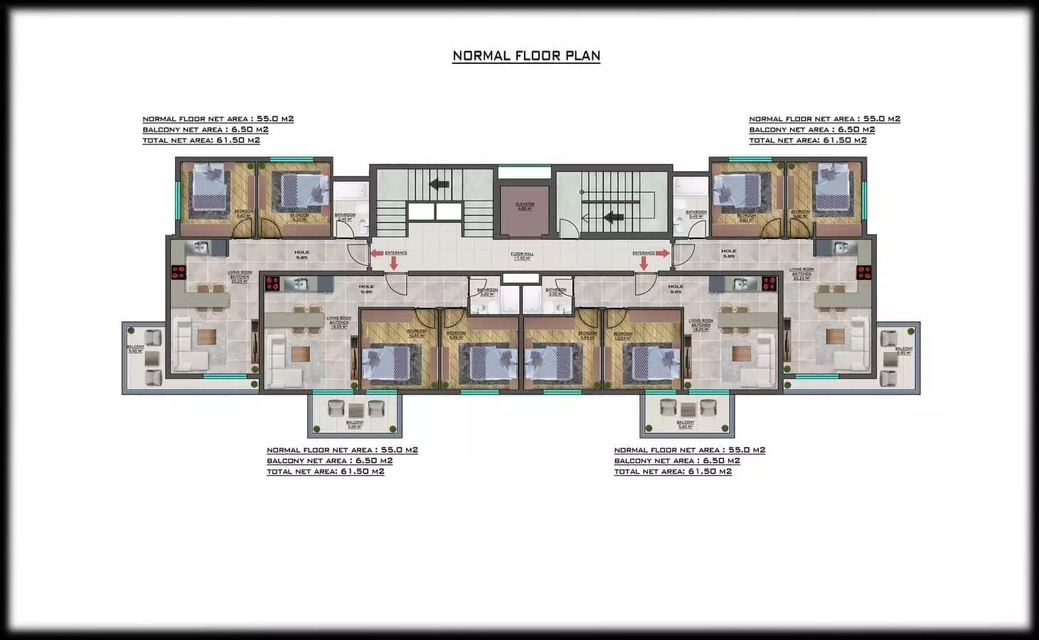 Квартира 78м² в Турции, Махмутлар. Стоимостью 170000€ аренда фото-15
