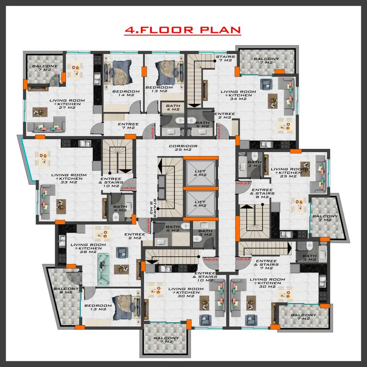 Квартира 55м² в Турции, Махмутлар. Стоимостью 130000€ аренда фото-29
