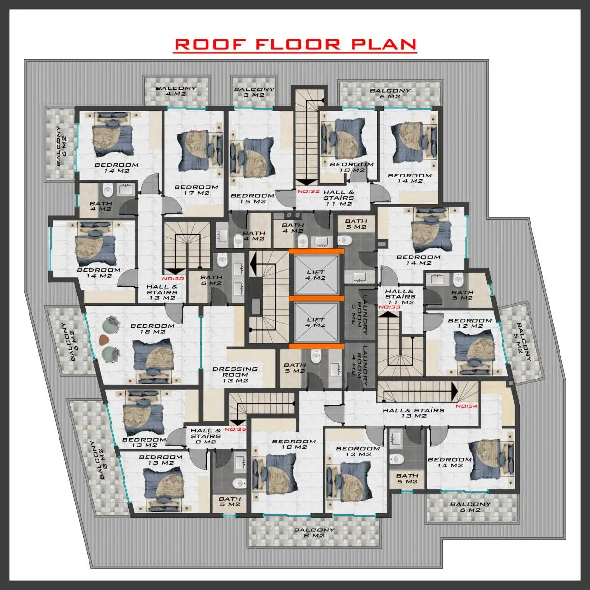 Квартира 55м² в Турции, Махмутлар. Стоимостью 130000€ аренда фото-30