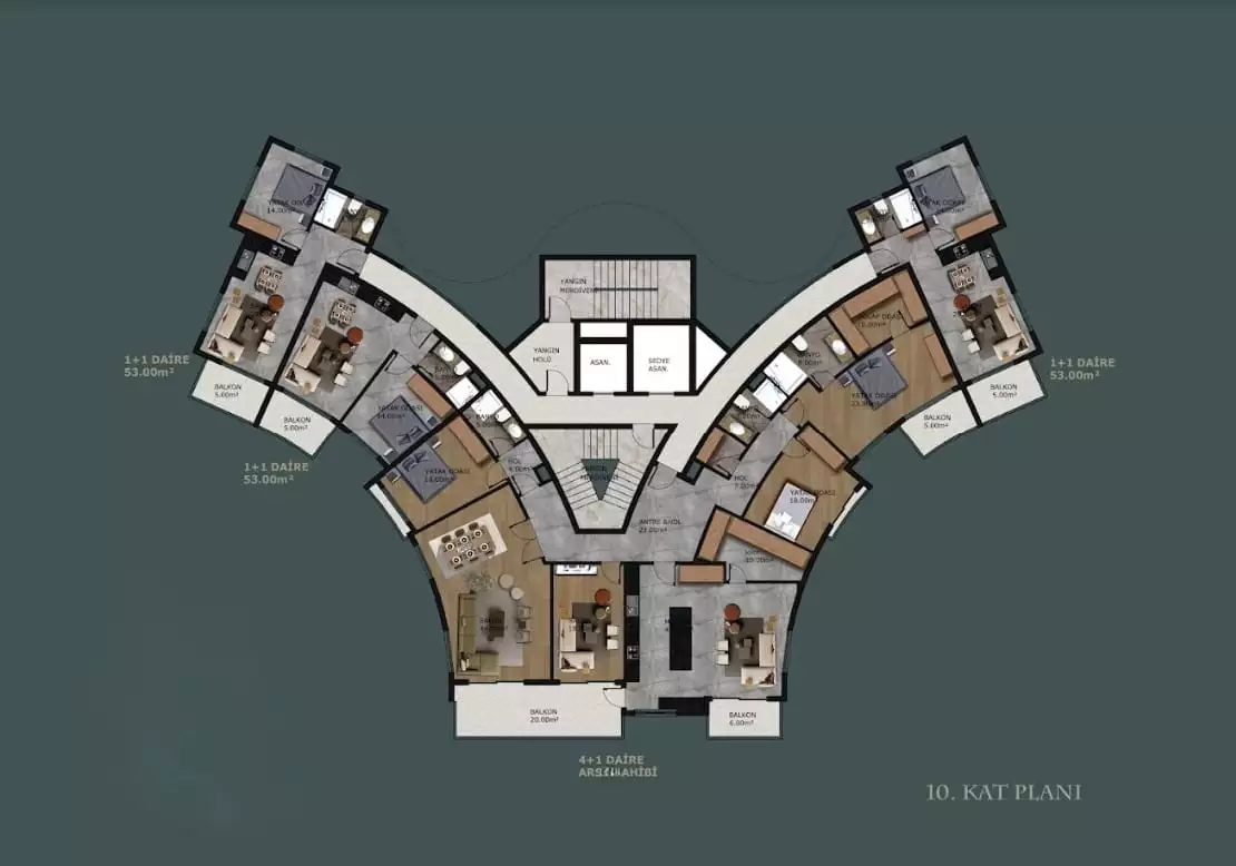 Квартира 53м² в Турции, Махмутлар. Стоимостью 135000€ аренда фото-20