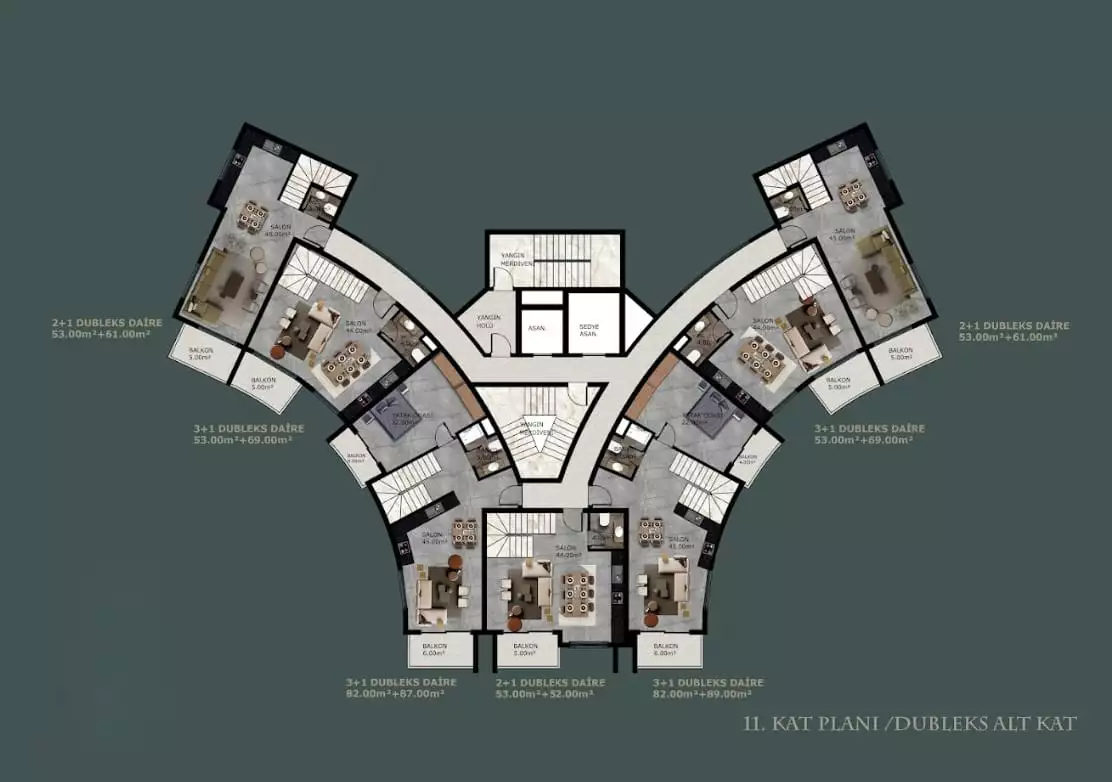 Квартира 53м² в Турции, Махмутлар. Стоимостью 135000€ аренда фото-21