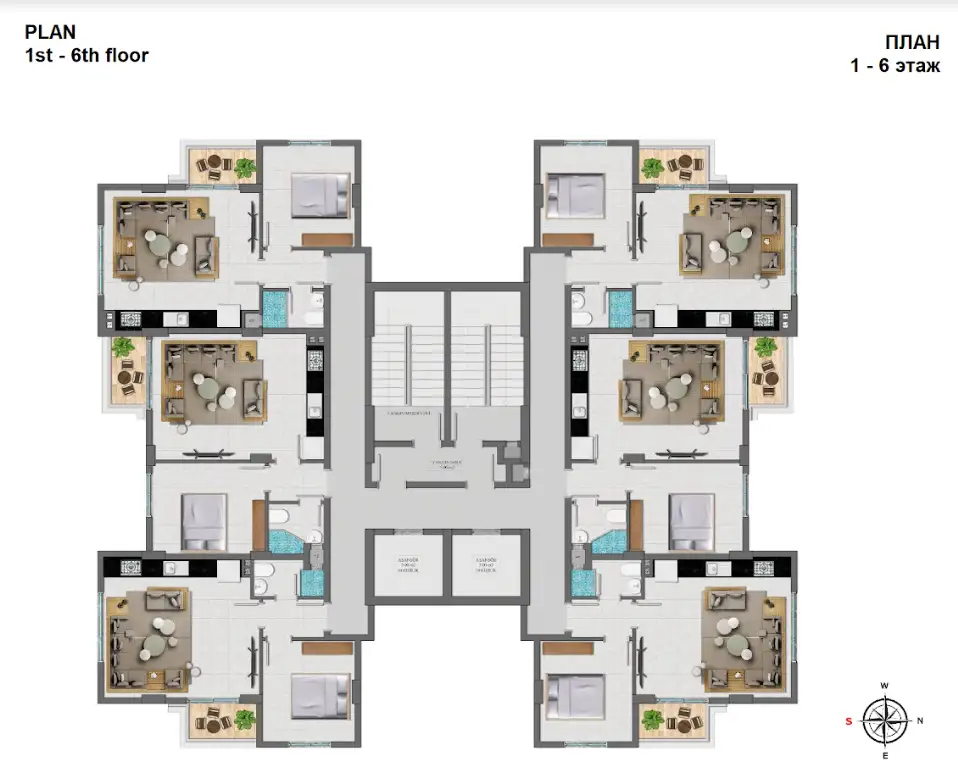 Квартира 65м² в Турции, Махмутлар. Стоимостью 137000€ аренда фото-28