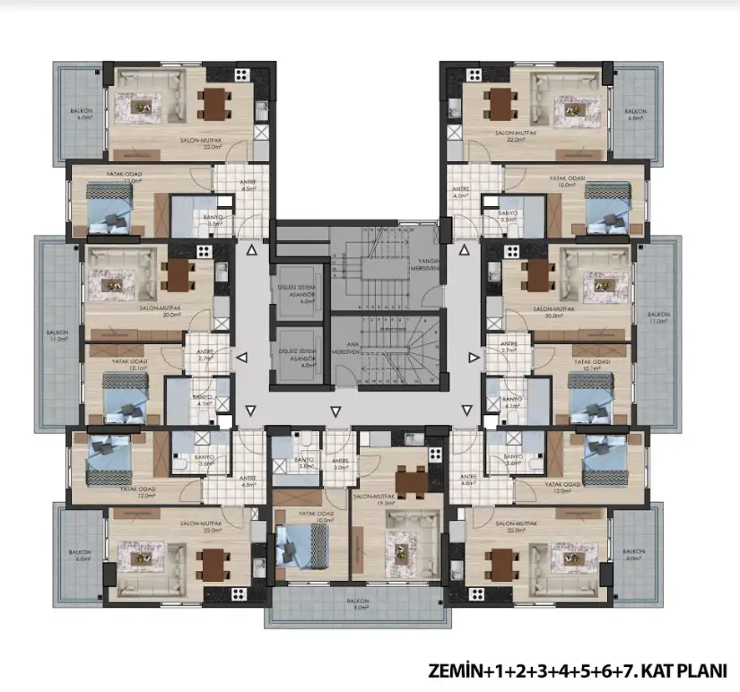 Квартира 55м² в Турции, Махмутлар. Стоимостью 150000€ аренда фото-30