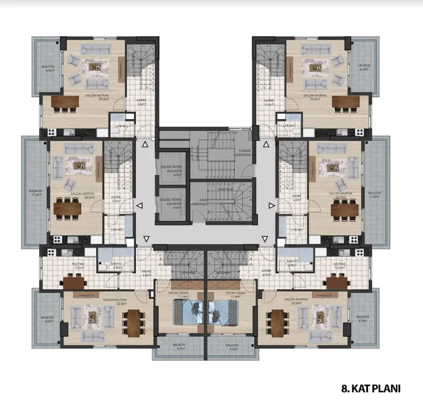 Квартира 55м² в Турции, Махмутлар. Стоимостью 150000€ аренда фото-31