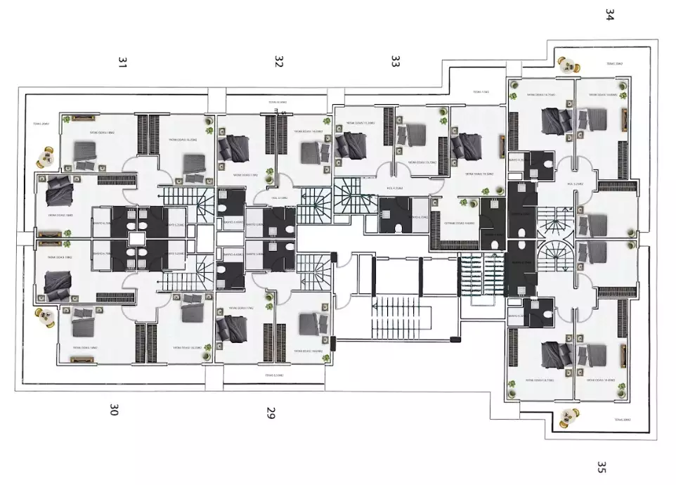 Квартира 90м² в Турции, Кестель. Стоимостью 272000€ аренда фото-28