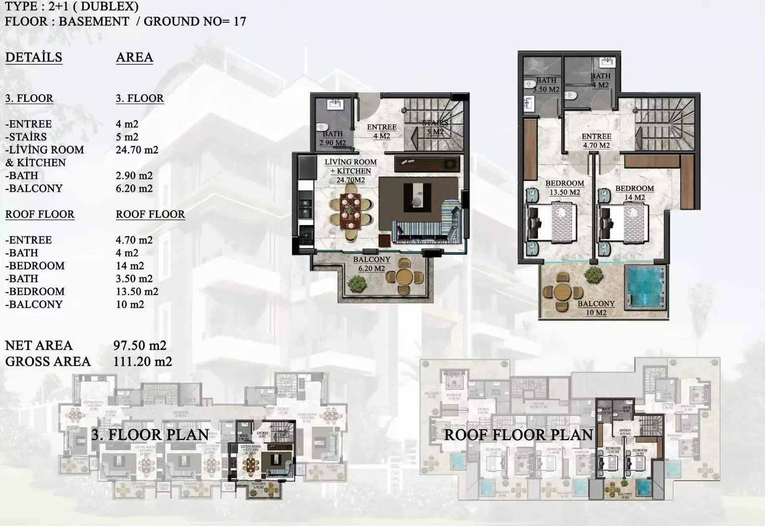 Таунхаус 50м² в Турции, Оба. Стоимостью 180000€ аренда фото-29