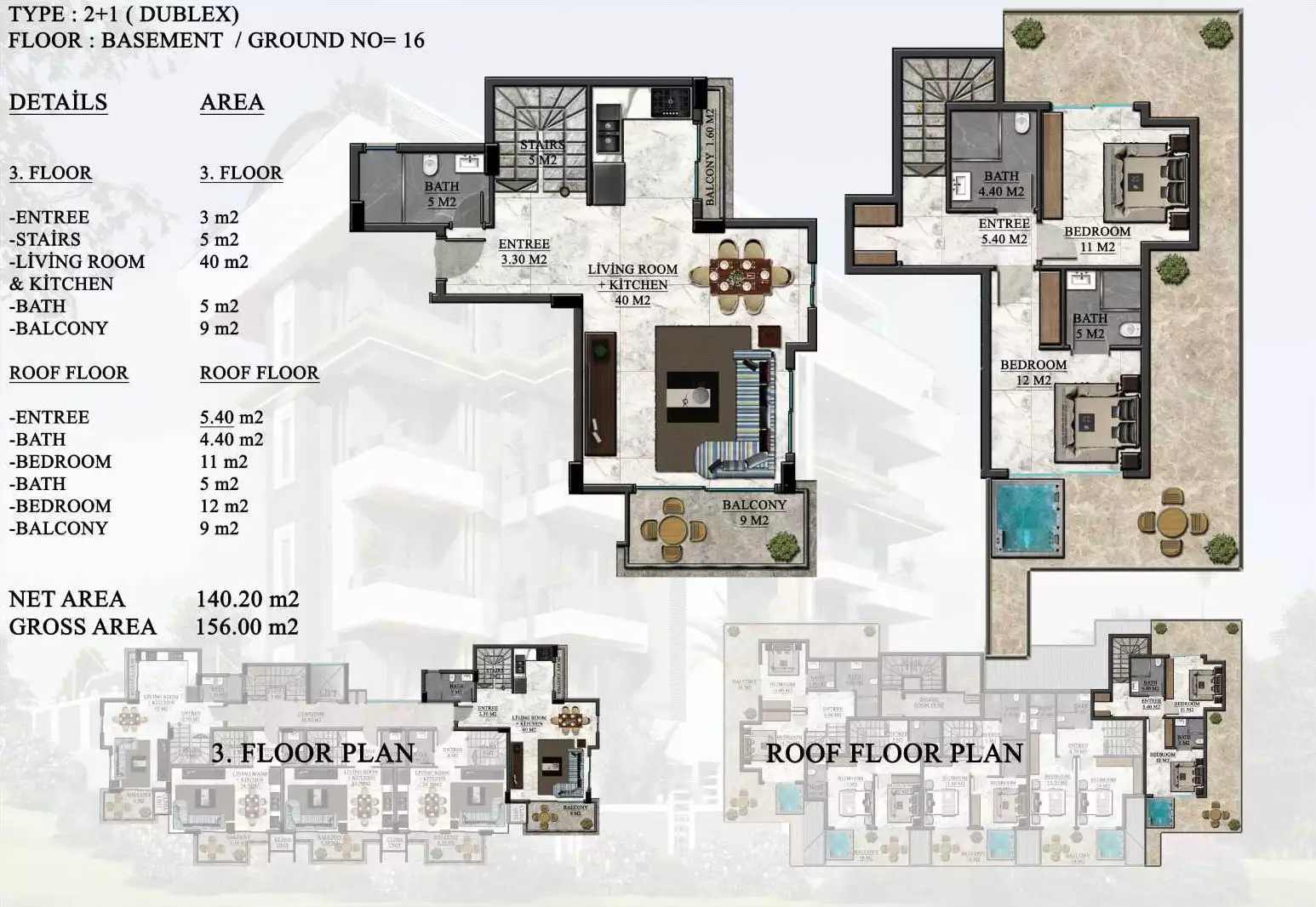Таунхаус 50м² в Турции, Оба. Стоимостью 180000€ аренда фото-30