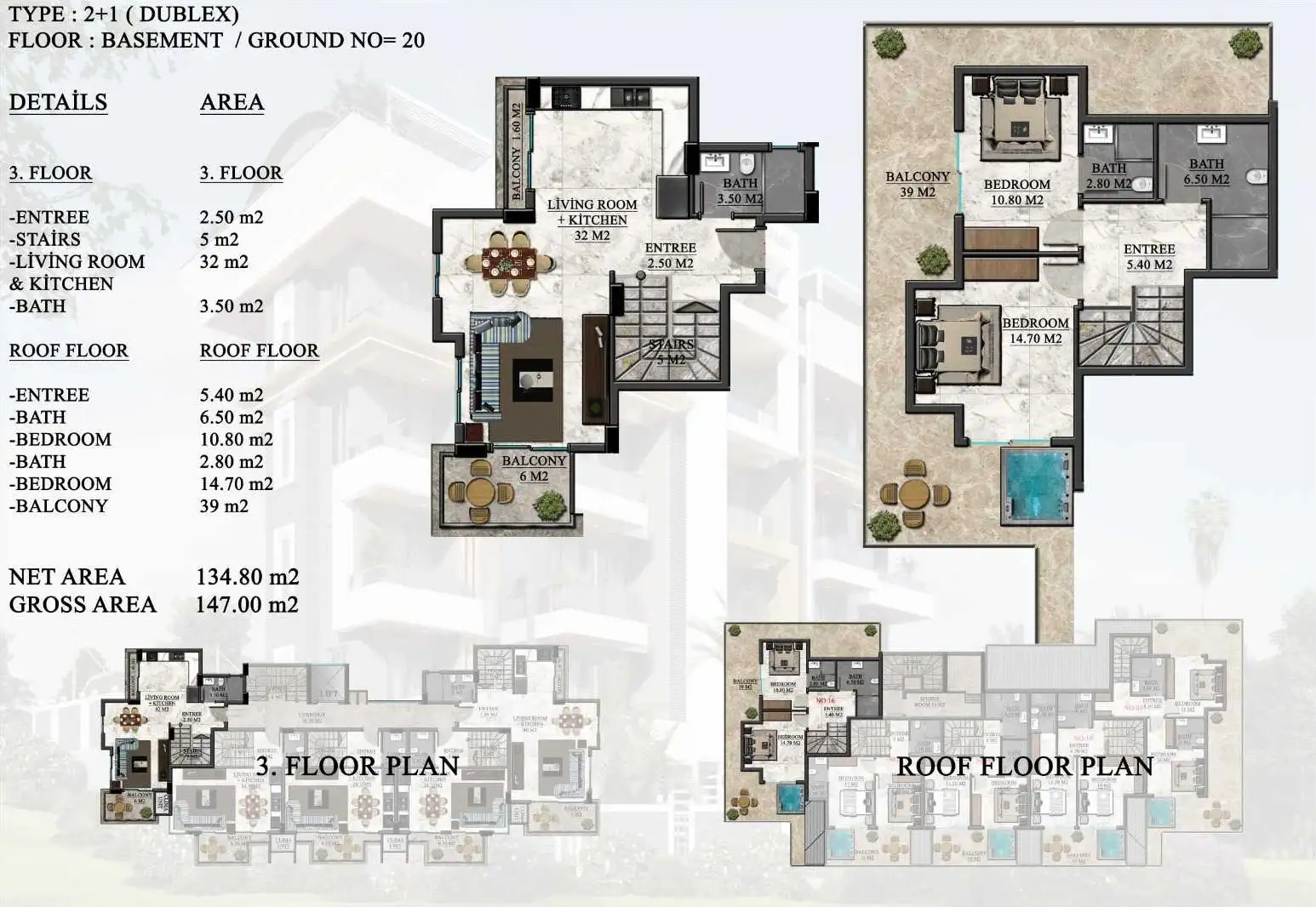 Таунхаус 50м² в Турции, Оба. Стоимостью 180000€ аренда фото-27