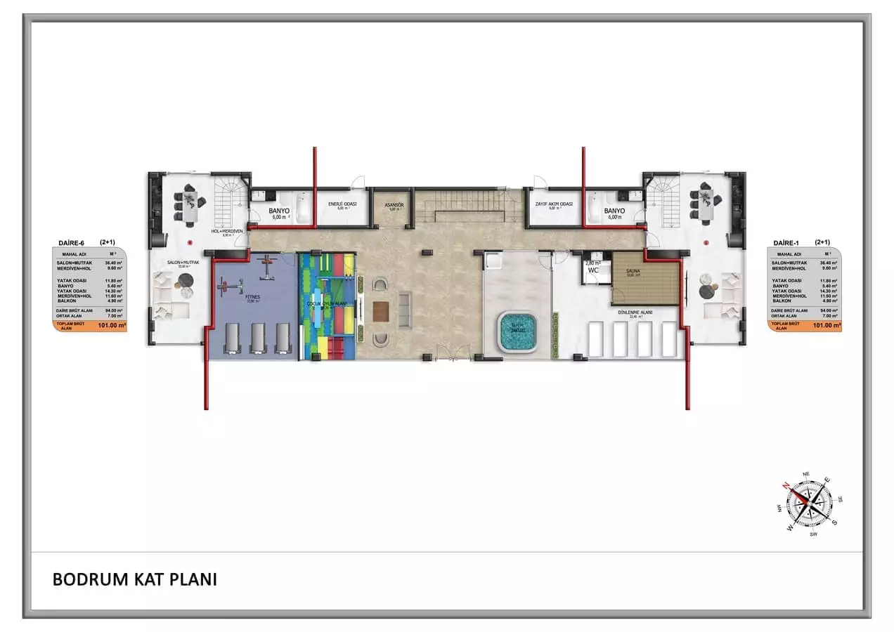 Квартира 46м² в Турции, Джикджилли. Стоимостью 167000€ аренда фото-30
