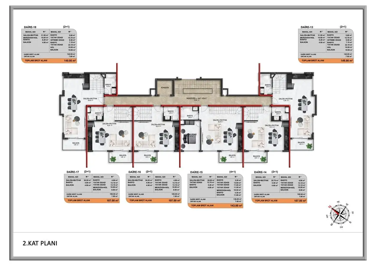 Квартира 46м² в Турции, Джикджилли. Стоимостью 167000€ аренда фото-29