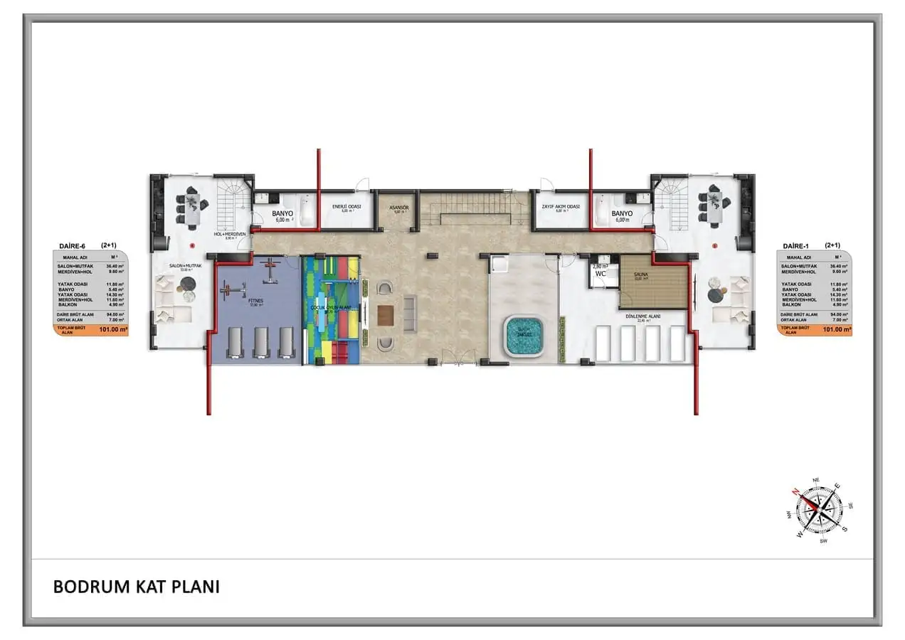 Квартира 46м² в Турции, Джикджилли. Стоимостью 167000€ аренда фото-31