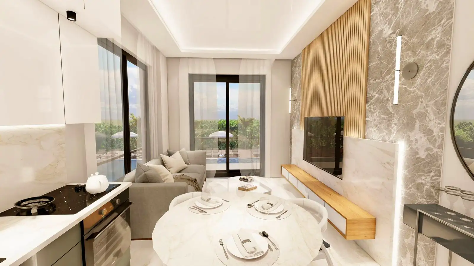 Квартира 55м² в Турции, Конаклы. Стоимостью 111500€ аренда фото-24