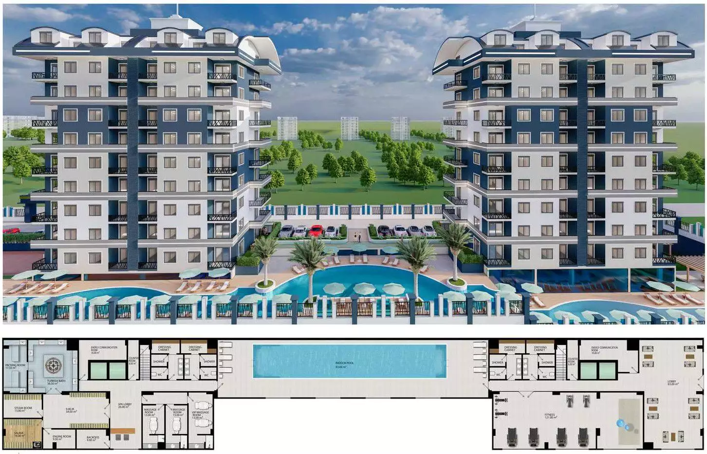 Таунхаус 55м² в Турции, Конаклы. Стоимостью 104500€ аренда фото-21