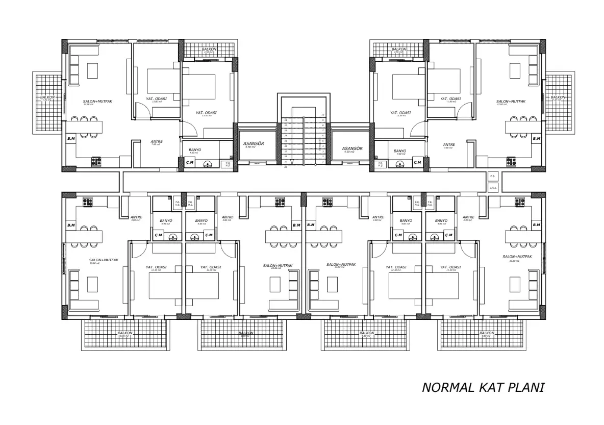 Квартира 50м² в Турции, Махмутлар. Стоимостью 105000€ аренда фото-20