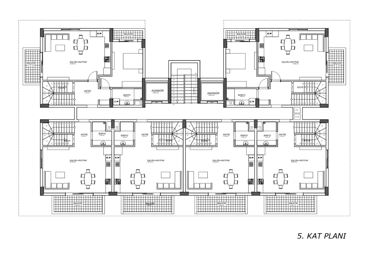 Квартира 50м² в Турции, Махмутлар. Стоимостью 105000€ аренда фото-21