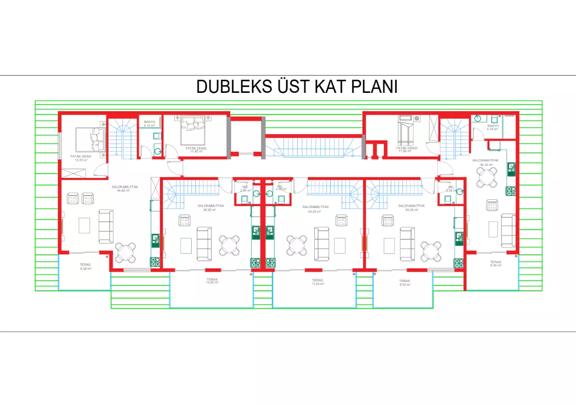 Квартира 48м² в Турции, Авсаллар. Стоимостью 95000€ аренда фото-22