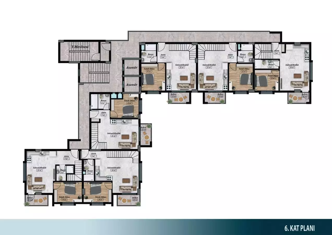 Квартира 53м² в Турции, Авсаллар. Стоимостью 110000€ аренда фото-20