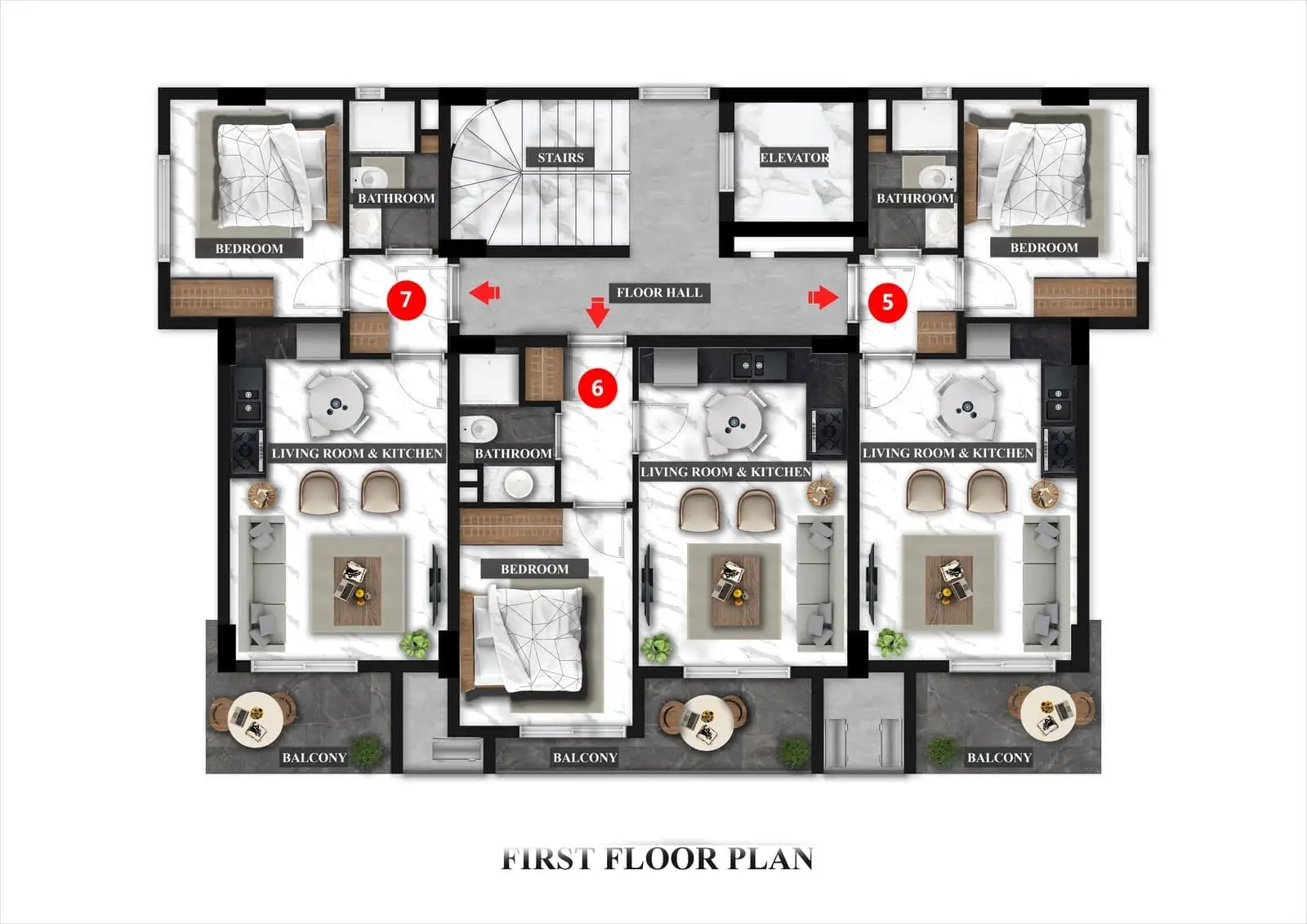 Квартира 58м² в Турции, Авсаллар. Стоимостью 95000€ аренда фото-26