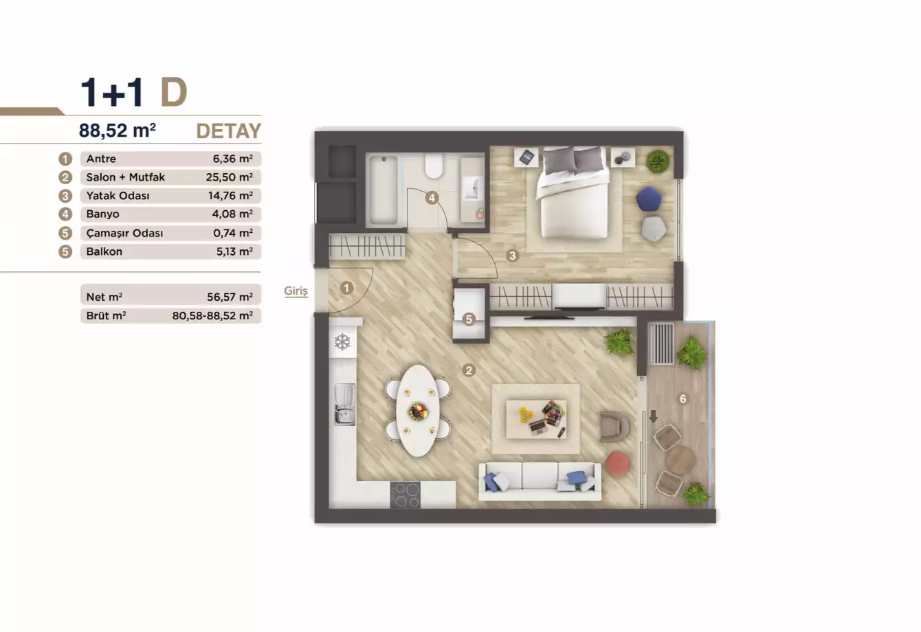 Квартира 57м² в Турции, Стамбул. Стоимостью 210000€ аренда фото-31