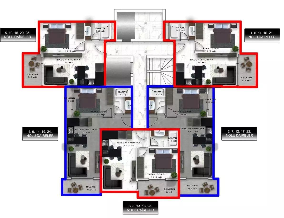 Пентхаус 49м² в Турции, Махмутлар. Стоимостью 89000€ аренда фото-31