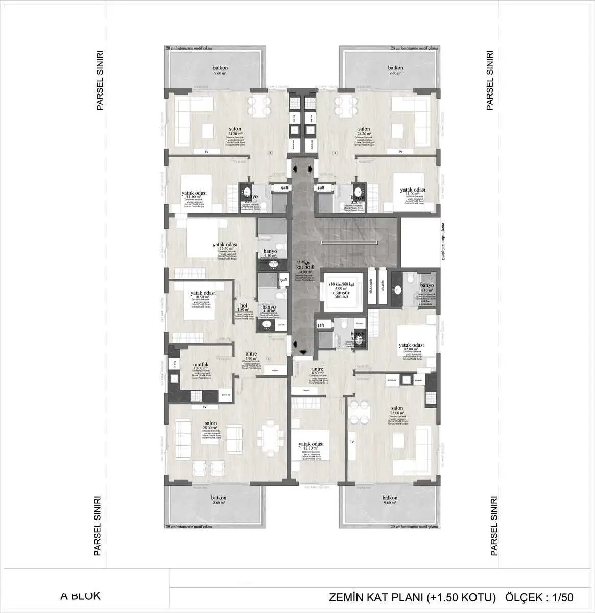 Квартира 50м² в Турции, Махмутлар. Стоимостью 148000€ аренда фото-22