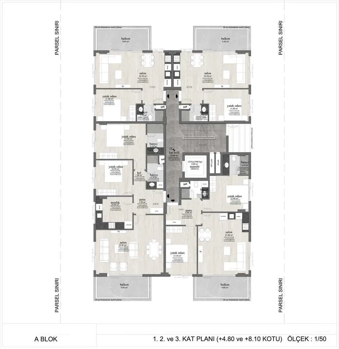 Квартира 50м² в Турции, Махмутлар. Стоимостью 148000€ аренда фото-23