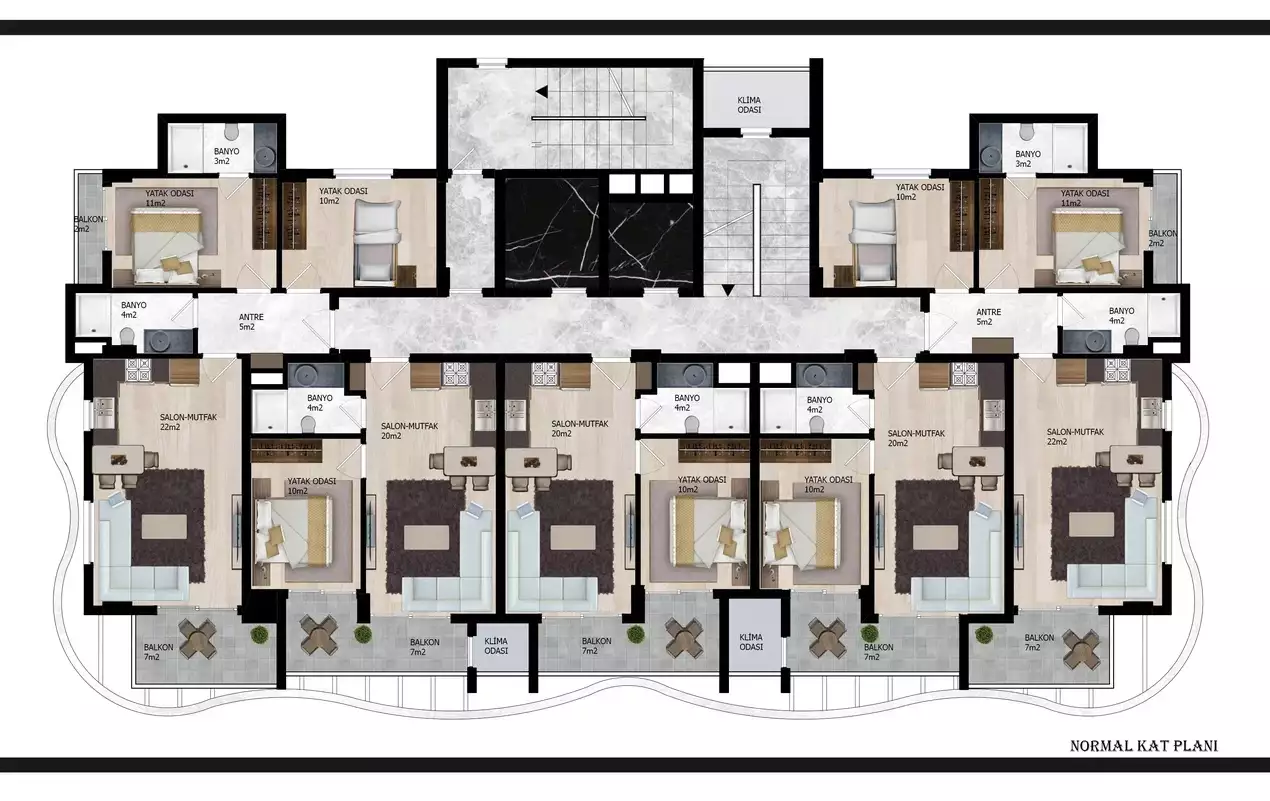 Квартира 50м² в Турции, Авсаллар. Стоимостью 159000€ аренда фото-22
