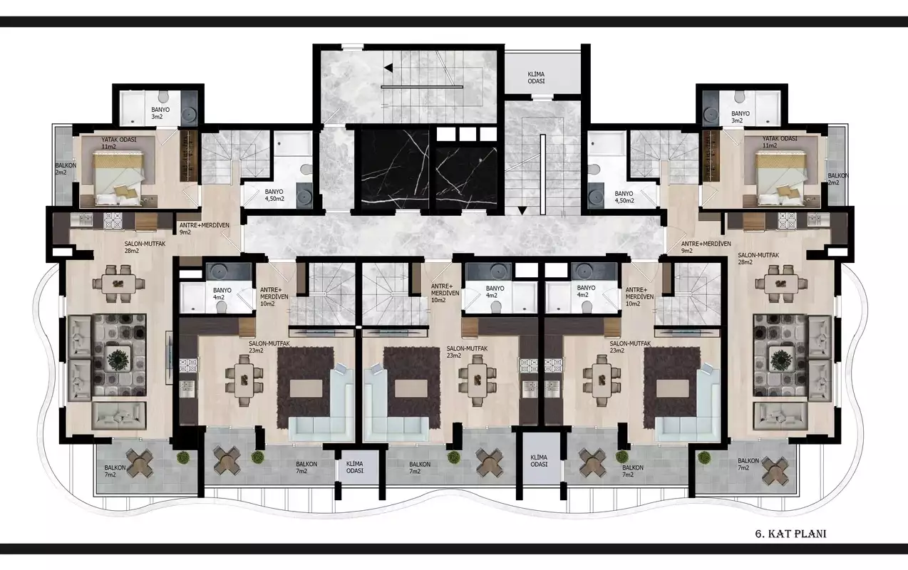 Квартира 50м² в Турции, Авсаллар. Стоимостью 159000€ аренда фото-23
