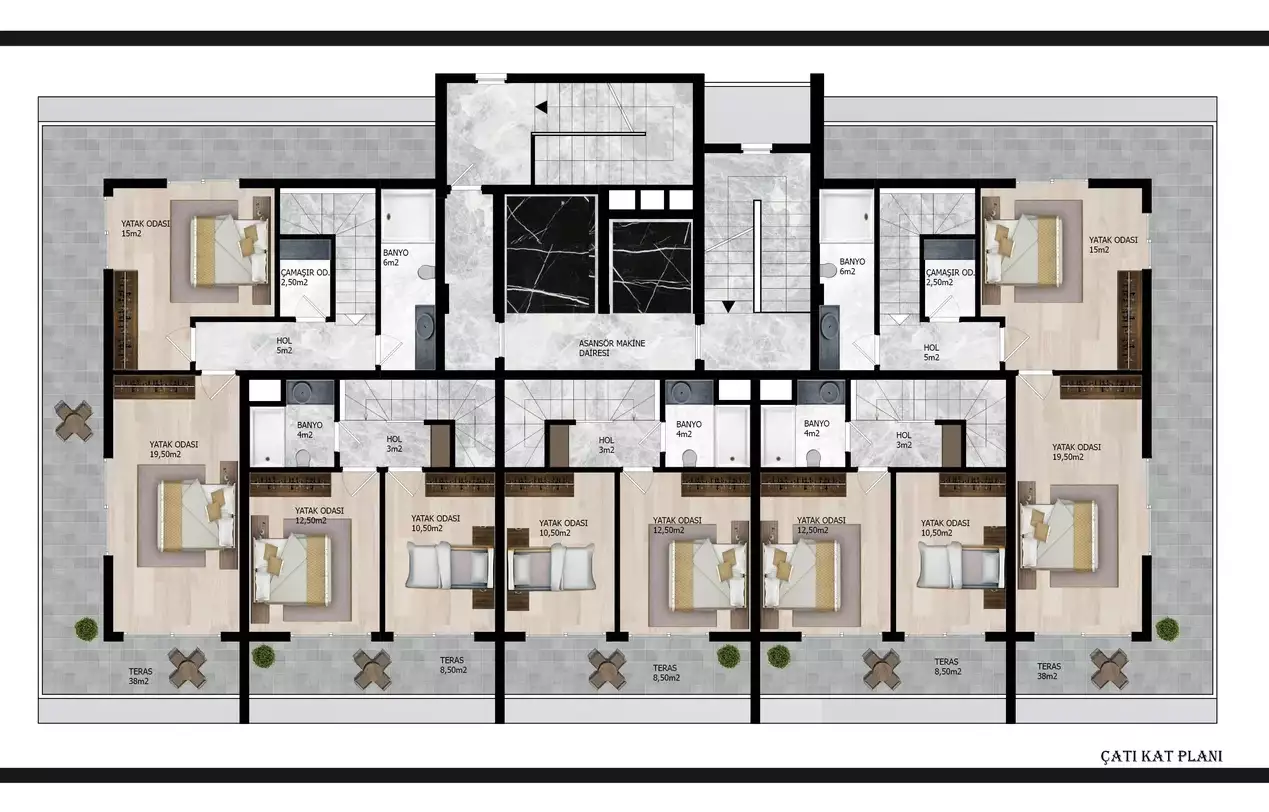 Квартира 50м² в Турции, Авсаллар. Стоимостью 159000€ аренда фото-24